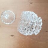Small pot with chiseled crystal lid