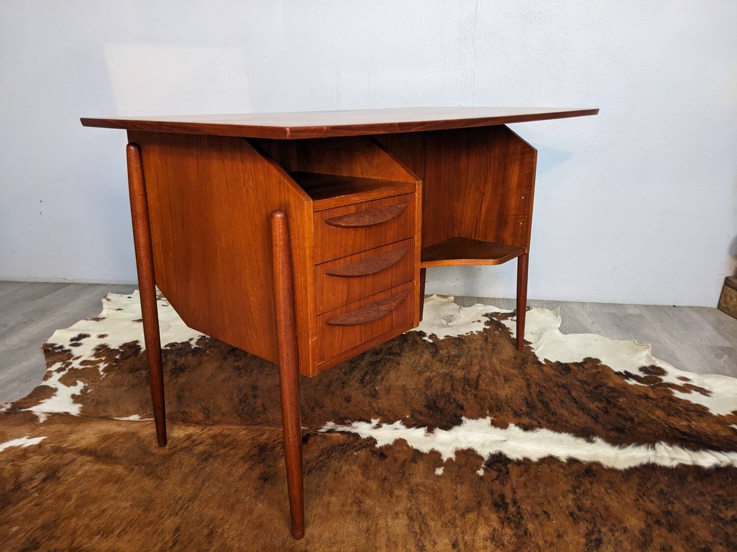 Small Scandinavian teak desk