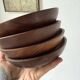 Antique walnut wooden bowls