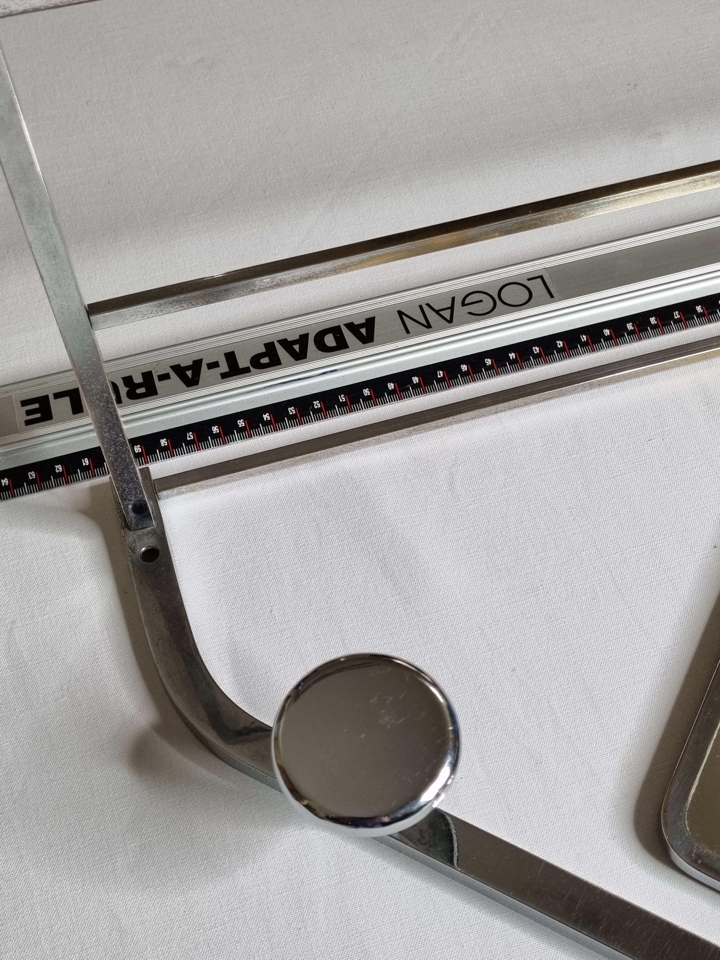 Wall mounted chromed metal coat rack with square mirror, 4 hooks and a hat rack, 50s