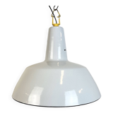 Industrial Grey Enamel Factory Pendant Lamp from Philips, 1960s
