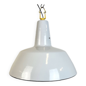 Lampe à Suspension Industrielle en Émail Gris de Philips, 1960s