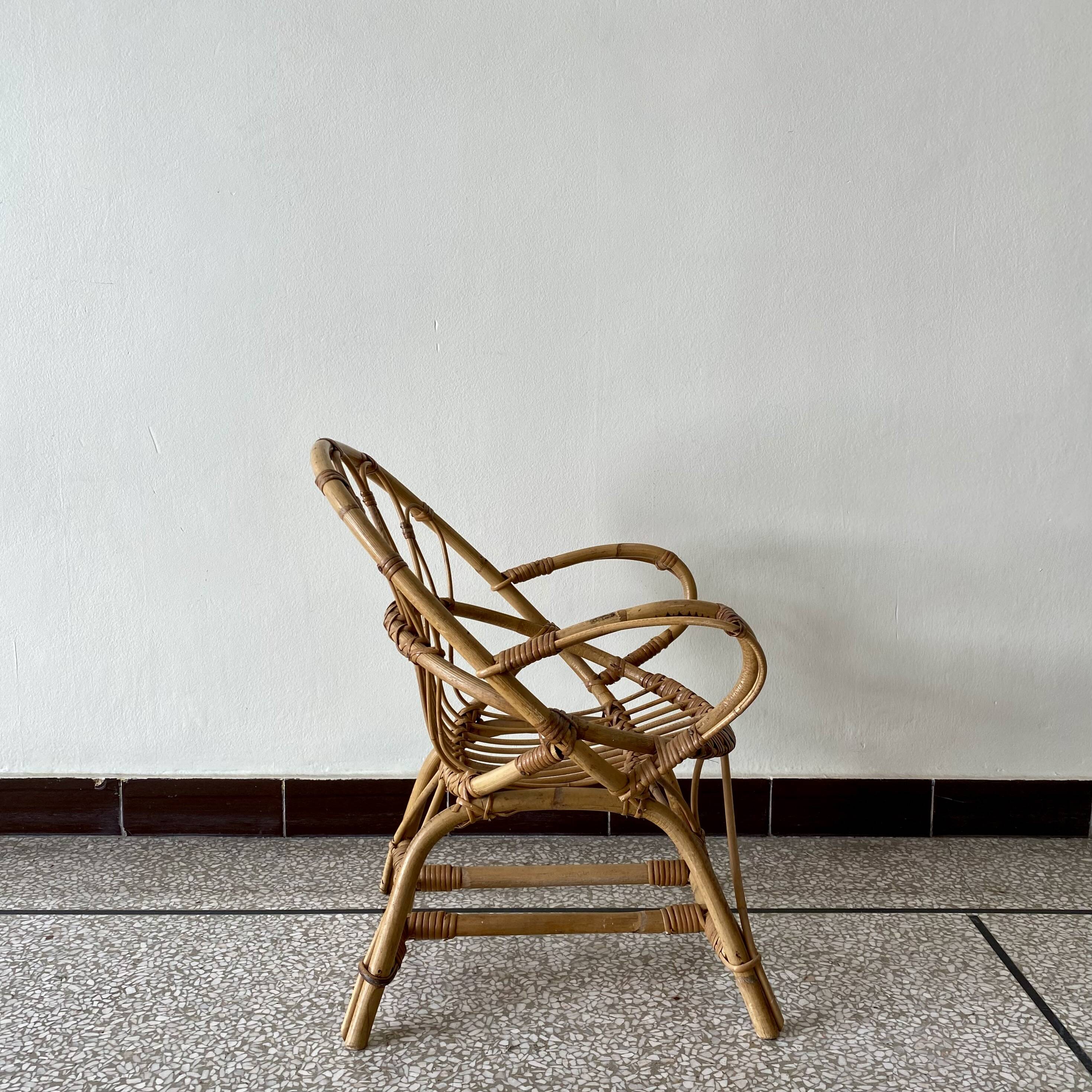 Fauteuil en rotin enfant
