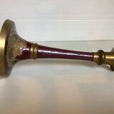 Bougeoir mauve violet émaux cloisonnés