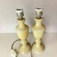 Pair Portuguese Classical Urn-Shaped Alabaster table lamps