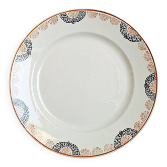 Plat HBCM modèle Pauline orange et noir