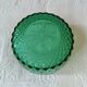 Vintage emerald green glass sugar bowl, Arcoroc France