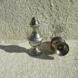 Salt and pepper in silver metal