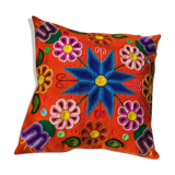 Orange Peruvian cushion cover