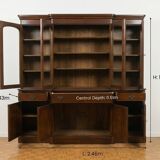Monumental "Breakfront" library in mahogany – Victorian style 19th century