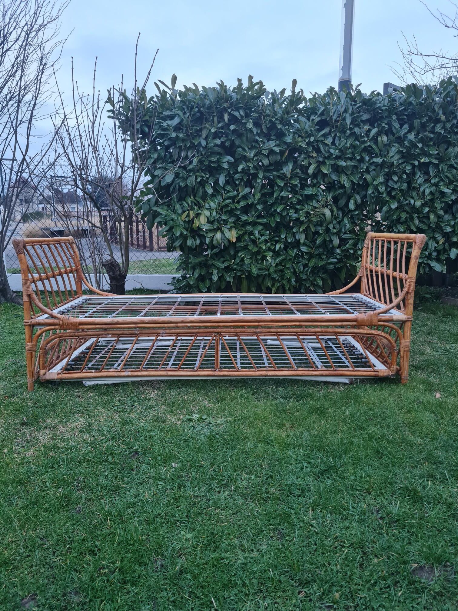 Rattan bed 1960