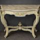 Italian console painted and sculpted – Wood top with faux marble appearance – 19th century