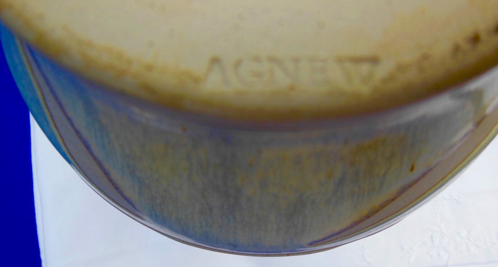 Pitcher or vase in glazed ceramics, signature to identify