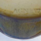 Pitcher or vase in glazed ceramics, signature to identify
