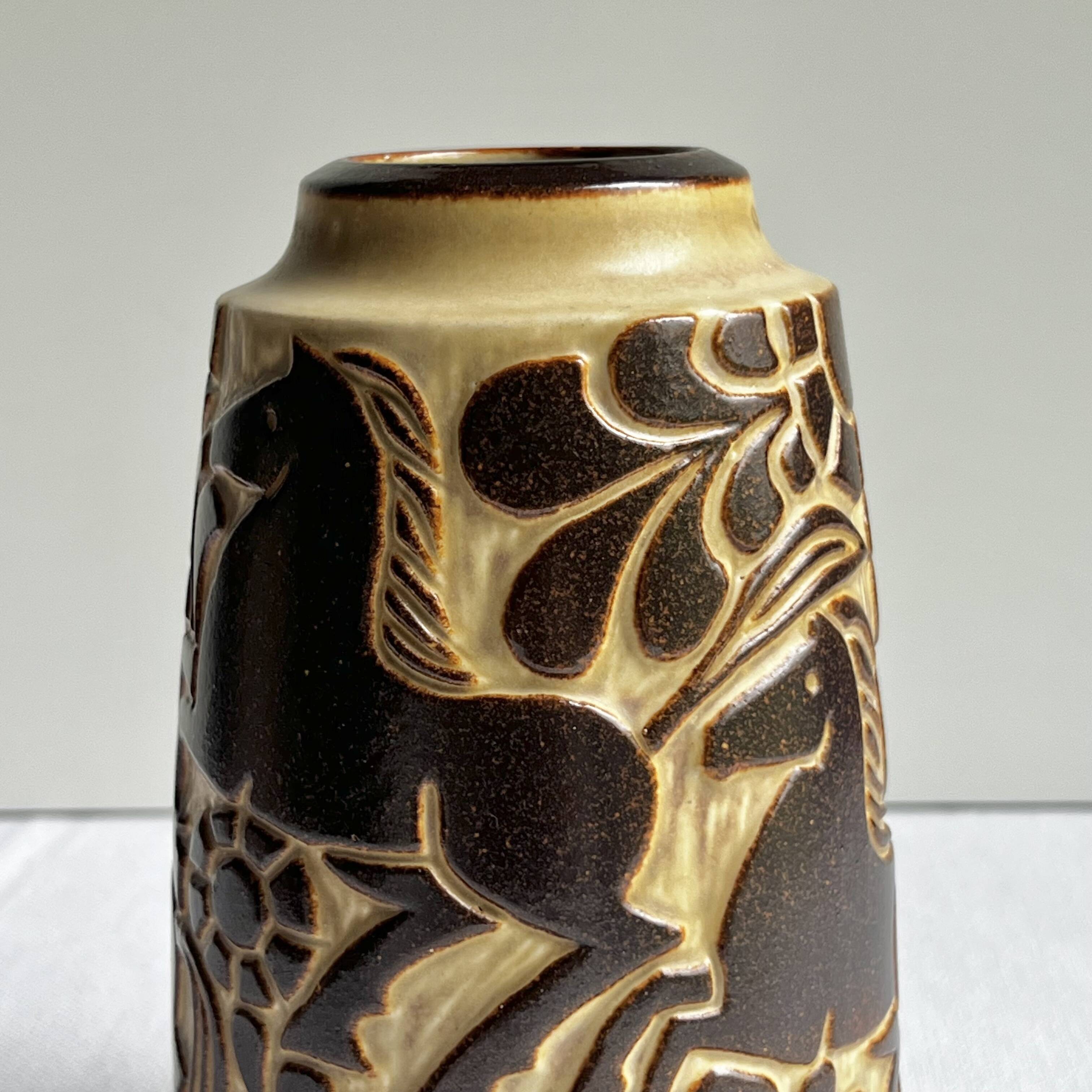 Danish Vase Brutalist Ceramic Bornholm Marianne Starck Michael Andersen