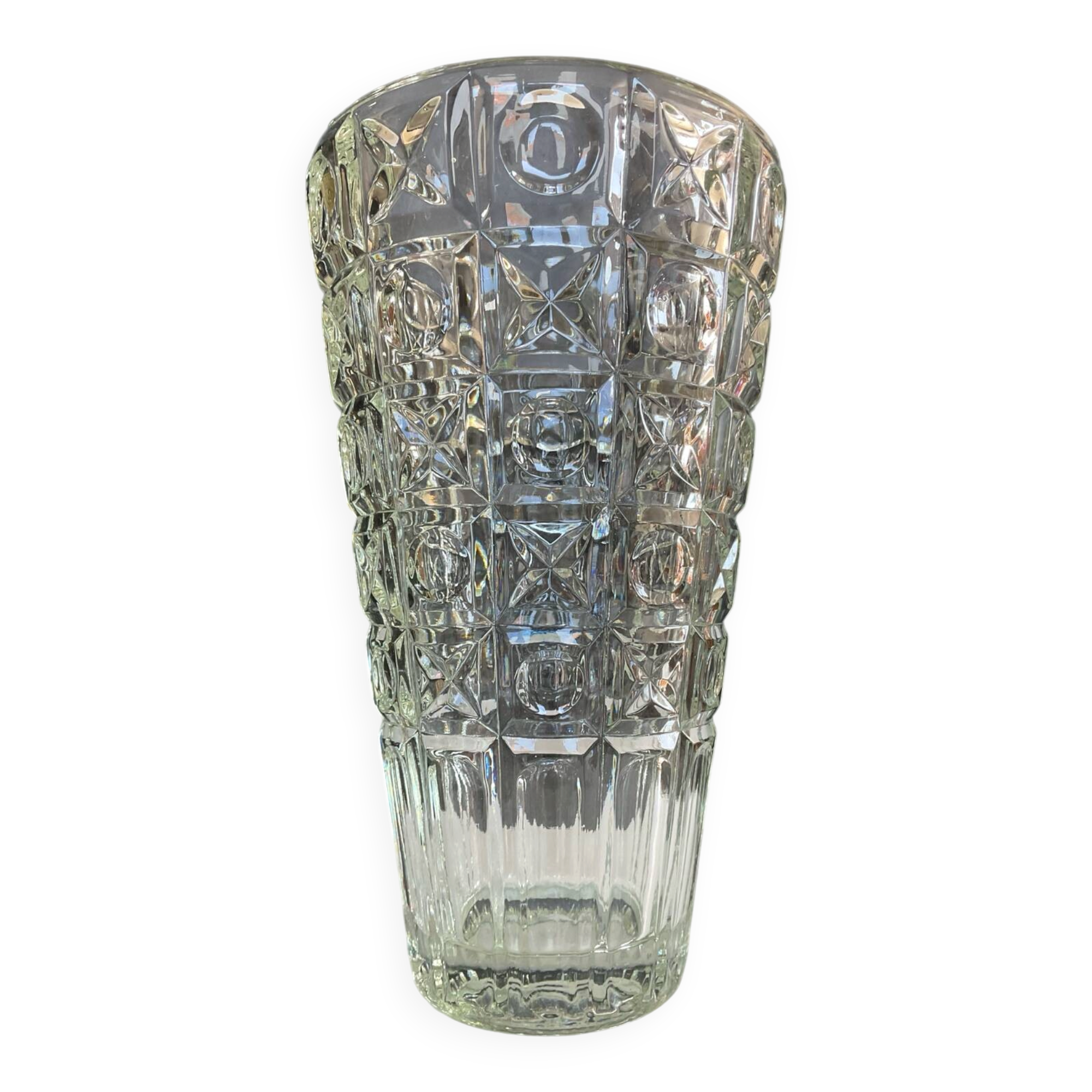 Vintage OXO grand vase in Bohemian crystal