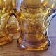 Lot de 4 verres ambrés vintage, Italy