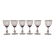 Joseph Stanik 6 red wine glasses of the Zuzanna model in Amethyst color with rims and golden ball