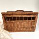 Vintage braid wicker basket for pets