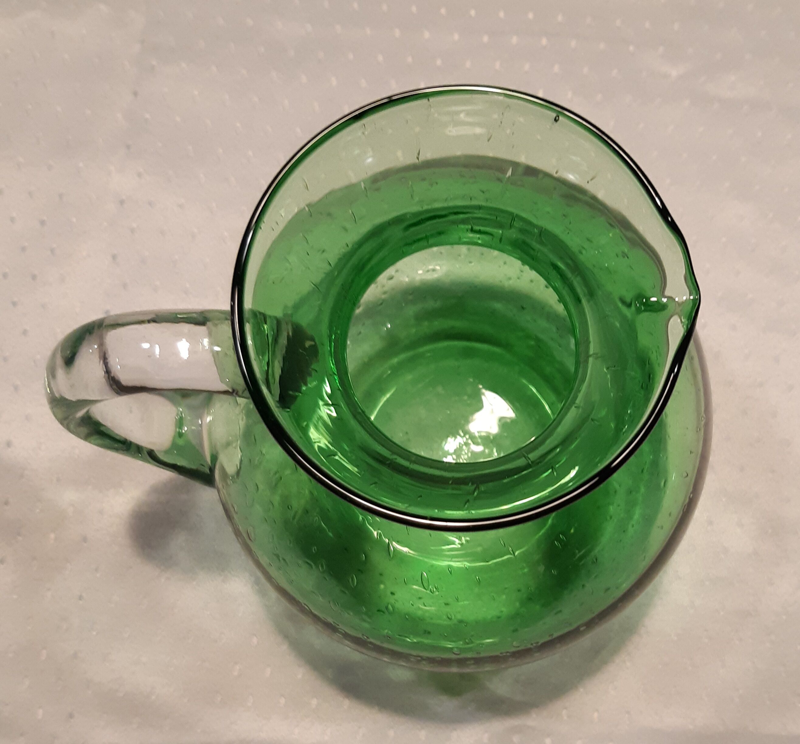 Carafe blown glass bubbled