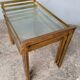 3 tables basse gigogne ep 1970 laiton doré design