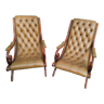Pair of armchairs type Chesterfield