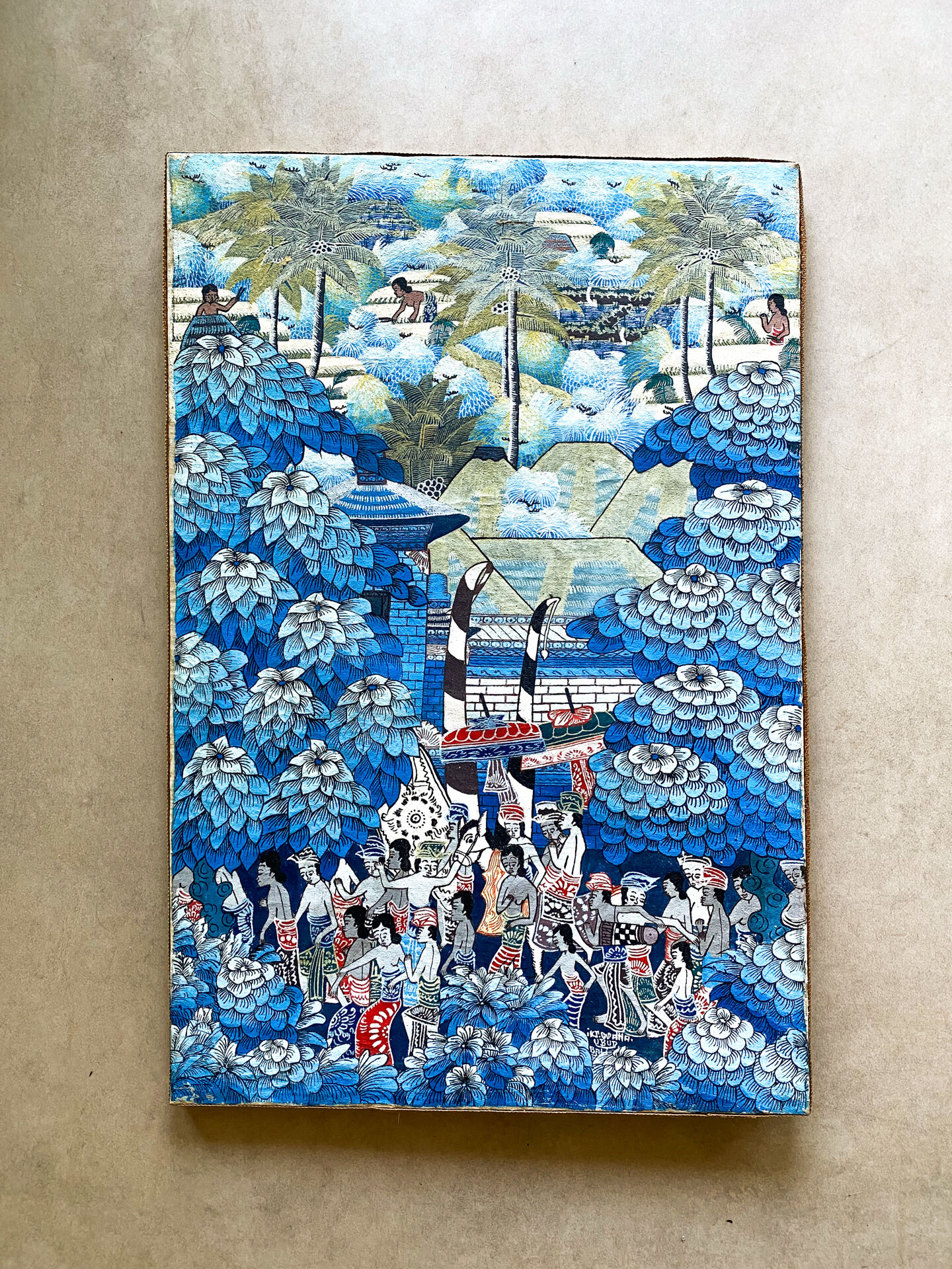 Balinese painting signed I KT. WANA