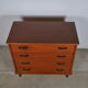 Teak chest of drawers and metal feet