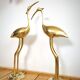 Duo of brass herons