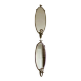 Pair of Mid-Century Tin Sconces with Mirror by Svenskt - Tenn, Sweden