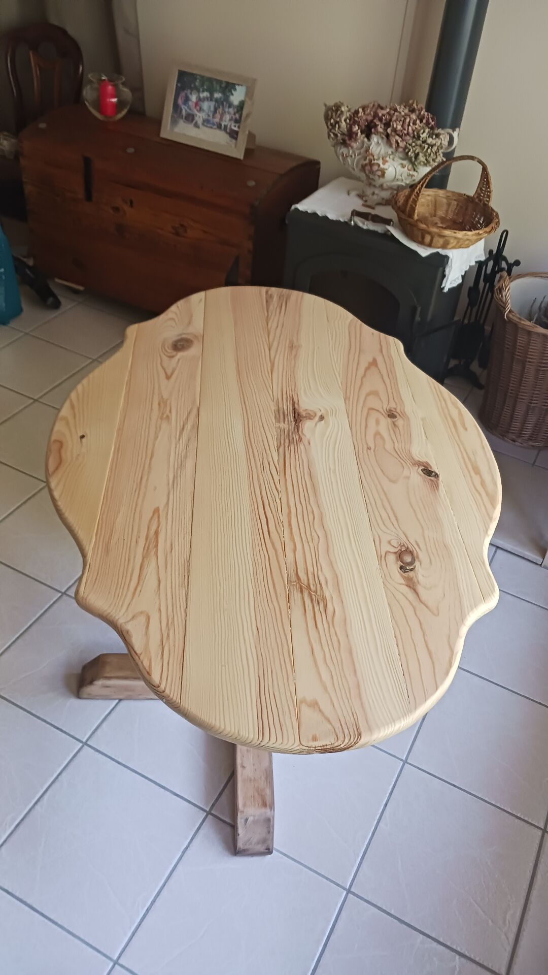 Table violon, fabrication par moi-même