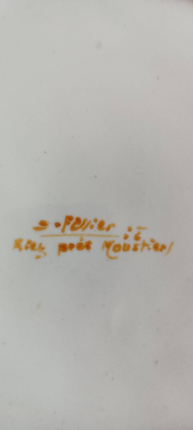 Martres Tolosane Orange earthenware plate
