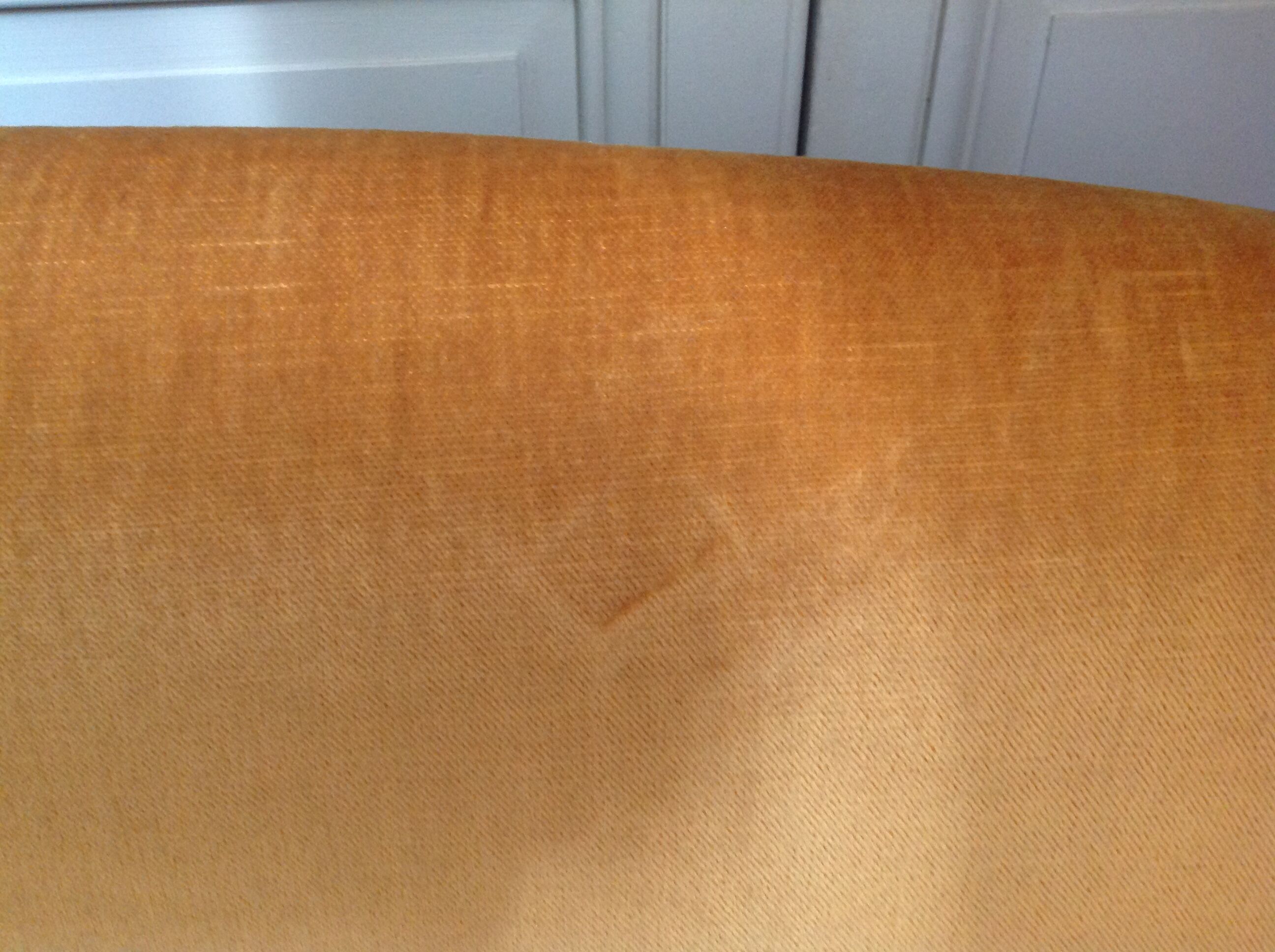 Yellow velvet toad sofa