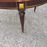 Lot oval table and 6 vintage chairs used