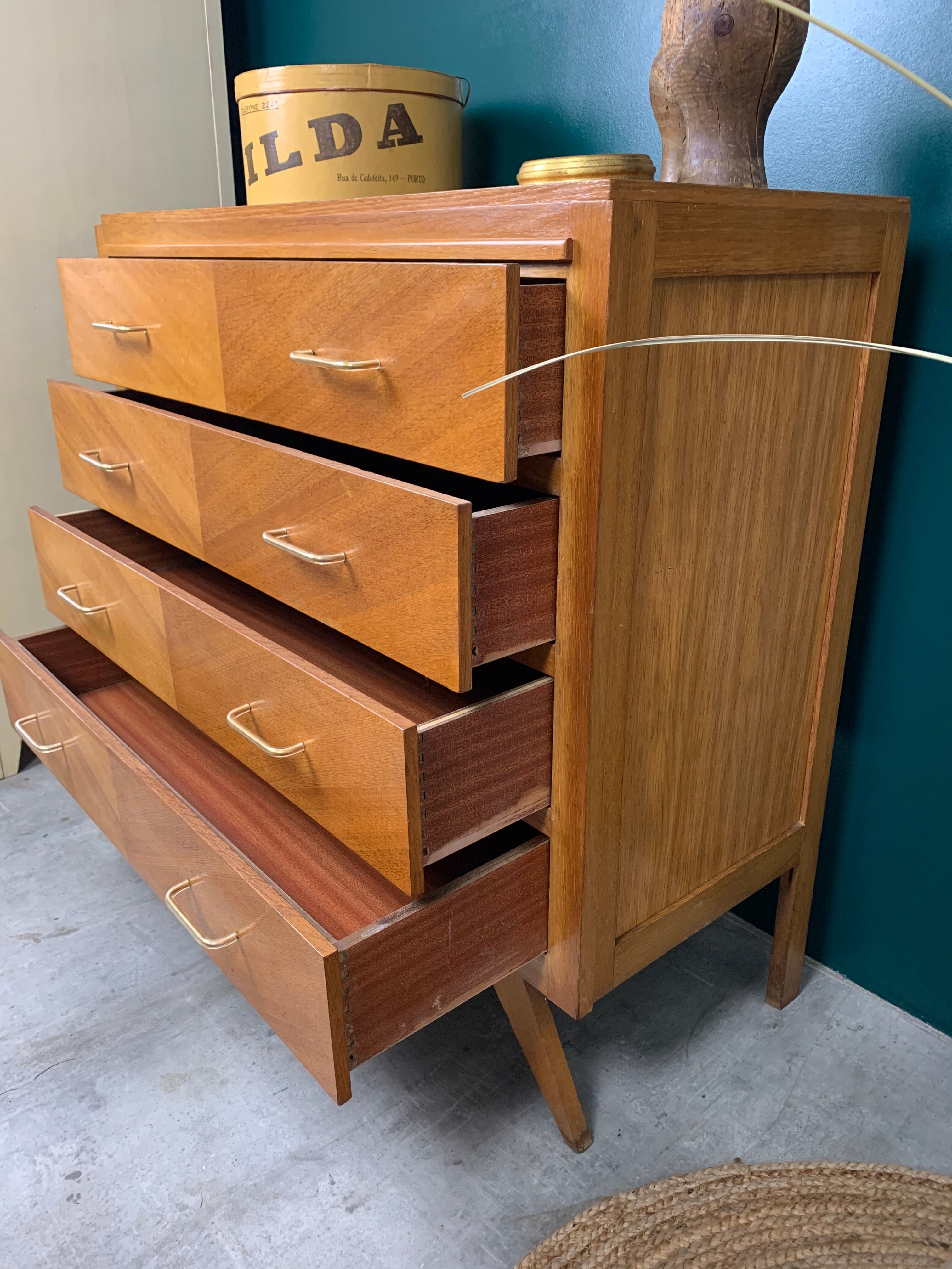 Dresser with vintage compass feet