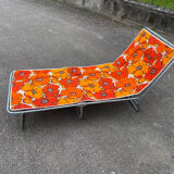 Orange vintage deckchair