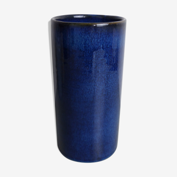 Blue ceramic roller vase