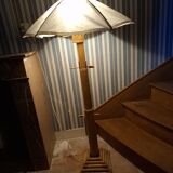 Vintage 70's adjustable bamboo floor lamp