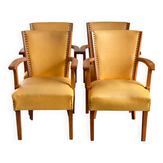 Set of 4 Plander OakArm Chairs
