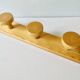 Wall coat holder in solid pine, 3 patères