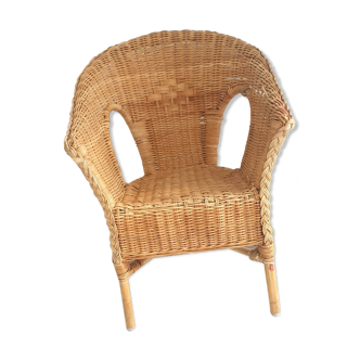 Rattan children's armchair