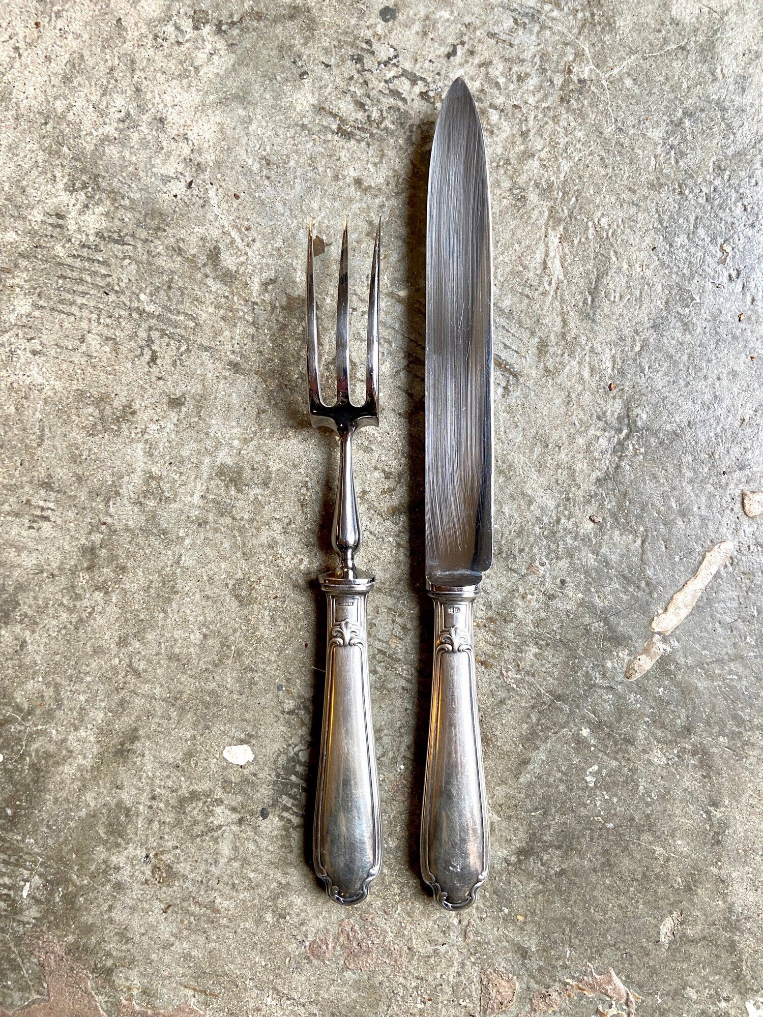 Christofle service cutlery in silver metal