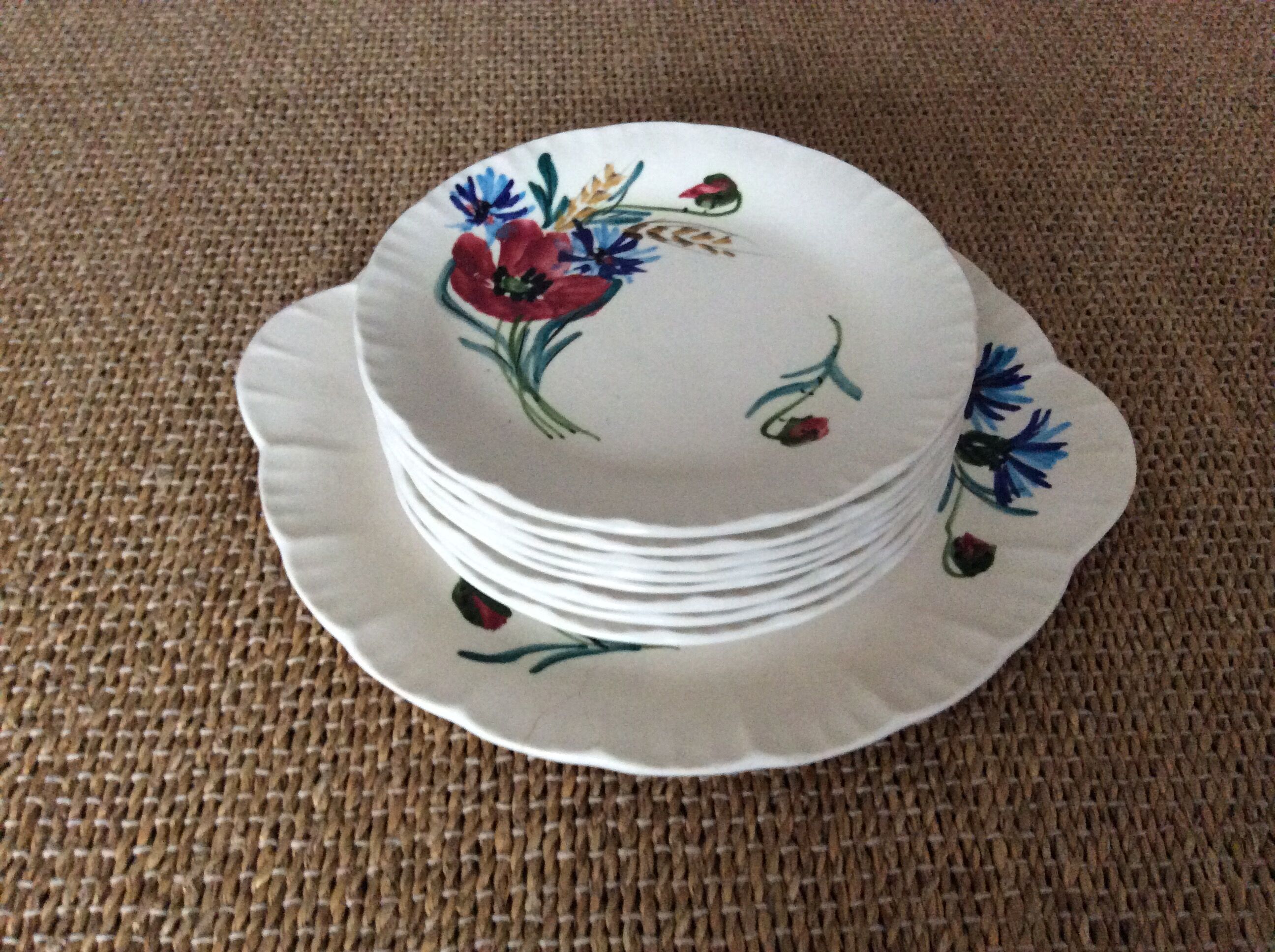 Set de 8 assiettes Vallauris