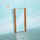 Miroir suédois minimaliste en bois de pin Japandi des années 70