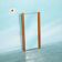 Minimalist Swedish mirror in 1970s Japandi pine wood.