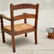 Wood armchair turned mulched way