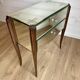 Small entrance chest of drawers or antique bedside table with engraved mirror.