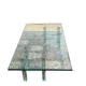 Rectangular glass coffee table, postmodern design — 1980s —