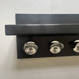 Large black magazine rack by Giotto Stoppino for Kartell, Italy 1970.