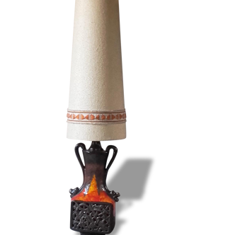 Lampe de sol, vintage années 70 céramique émaillée